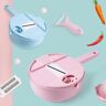 3033072 1 Set Manual Detachable Vegetable Chopper Abs Bailer Colander Food