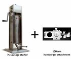 Sv-701812002 2-speed Sv-7 Hakka 15 Lbs 7l Stainless Steel Vertical Sausage Filler With Burger Attachment 714367050249