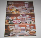400-824000 Sears Counter Craft Food Processor Prep Ctr Model Manual Recipes