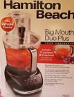 70580 7580 Hamilton Beach New Big Mouth Duo Plus Food Processor Black 70580 7580 Hamilton Beach New Big Mouth Duo Plus Food Processor Black
