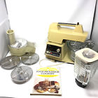968-06b Oster Vintage Regency Speed Power Kitchen Center Attachments Mixer Almond