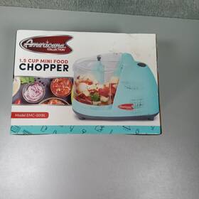 Americana Collection By Elite Gourmet Emc-001bl 1.5 Cup Mini Food Chopper Mint Blue