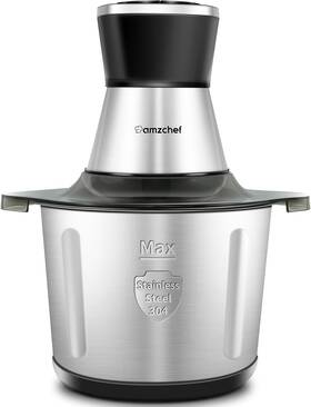 Hc-208 Amzchef Powerful Food Chopper Electric With S/s Bowl 12 Cup And 2 Speed Modes E