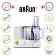 B6qwhc0 Braun Food Processor With Mini Processing And Coarse Slicing 3 Items Bundle 042796771030