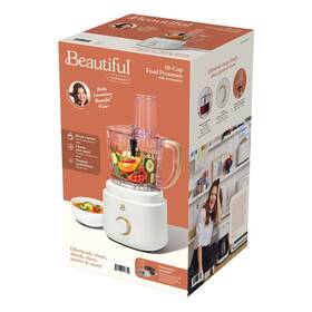 19665 Beautiful 10-cup Food Processor With Accessories White Icing By Drew Barrymore