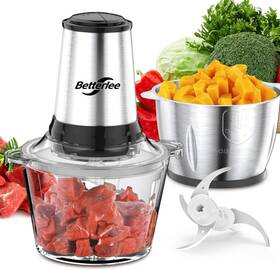 Betterlee 636144800499 Food Processor Meat Grinder And Veggie Chopper With 2 Bowls 8 Cup - Inch