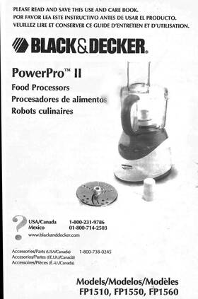 Black Decker M-1510 Power Pro Ii