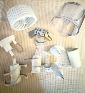Bravetti Kpo8 Kp08 Food Processor Parts Bowl Blades Drum Inserts No Lid