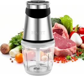 500w Bumet 744110297157 Electric Food Processor Vegetable Chopper One 2.5cup Bowl Bi-layer 4 Bl