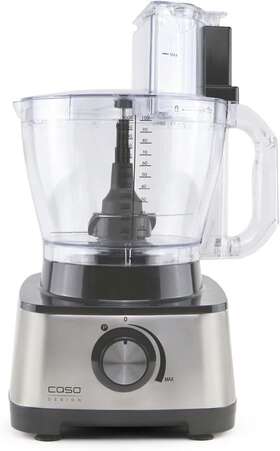 13621 Caso Design 13 Cup Food Processor Prep Powerful 600 Watt Motor Black/stainless