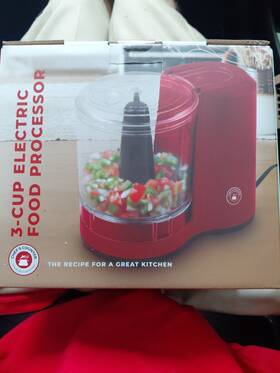 Cc-526-rdbk Chefs Counter Three Cup Electric Food Processor