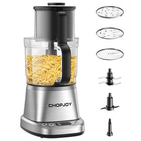 800w Chopjoy 735749207266 7-in-1 Professional Food Processor Powerful Electric Vegetable Chopper