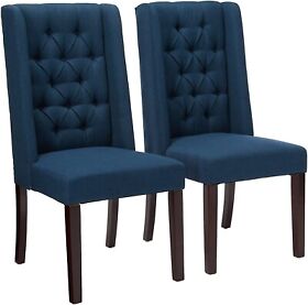 302442 Christopher Knight Home Blythe Tufted Fabric Dining Chairs 2-pcs Set