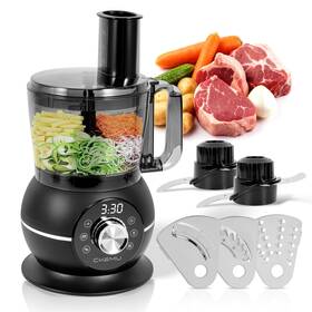 Ckemu 768924857246 12 Cup Smart Food Processor Electric Chopper Slicer With French-fry Sli