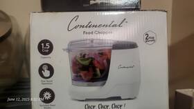 Ce-fp001l Continental Ce-fp001 Food Chopper Mini Electric 1.5-cup White
