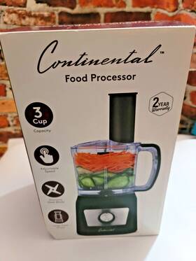 Ce-fp169 Continental 3 Cup Mini-prep Food Processor Black