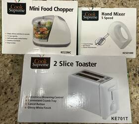 Ke501hm Cook Supreme Kitchen Appliance Bundle Hand Mixer-food Chopper-toaster-new
