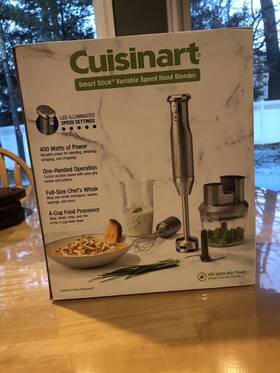 Hb-400pc Cruisinart Smart Variable Speed Hand Blender Food Processor