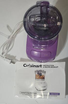 Cch-6 Cuisinart Mini Chopper Prep Plus Food Processor Purple Grind Chop