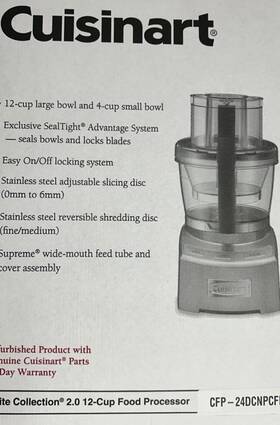 Cfp-24dcnpcfr Cuisinart New In Box Elite Collection 2.0 12-cup Food Processor-
