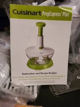 Ctg-00-rdb Cuisinart Prep Express Plus Manual Food Processor Set White/black