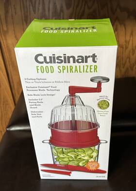 Ctg-00-sp14r Cuisinart Food Spiralizer New In Box 4 Cup Bowl With Lid Dishwasher Safe