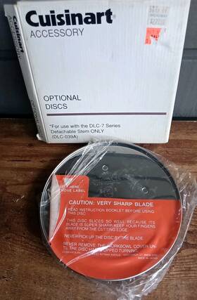 Dcl-039a Cuisinart Accessory Optional Disc Dlc-7 Series Food Detachable Stem Only