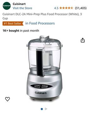 Dlc-2a Cuisinart Dcl-2a Mini-prep Plus Food Processor - Brushed Chrome