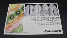 Dlc-083 Cuisinart Vintage 1983 Cuisinarts Food Processor Recipe Instruction Booklet