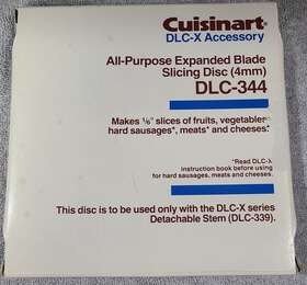 Dlc-344 Cuisinart Nib Cusinart Food Processor 4mm Standard Slicing Disc For 20-cup Model