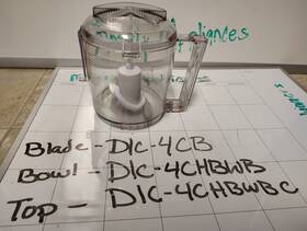 Dlc-4c Cuisinart Mini-prep Plus 4 C Food Processor Parts - Bowl Lid And Blade