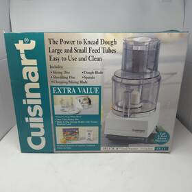 Ev-11 Cuisinart Deluxe 11 Cup Bowl Food Processor Model With Cookbook Nob