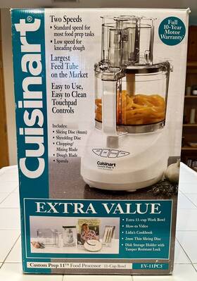 Ev-11pc5 Cuisinart Custom Prep 11 Food Processor Model 3 Disc 2 Chop Xtra Value