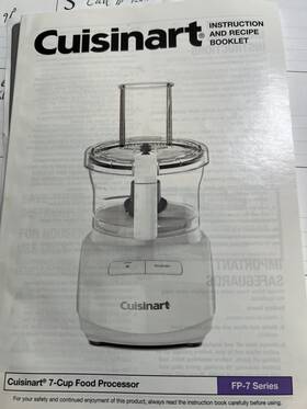 Fp-9wbc Cuisinart Fp-9stm Food Pro. Continous Feed Fp-9cf Work Bowl Lid Cover Fp-7wbc