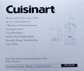 Fpb-5pcfr Cuisinart Smart Power Duet Blender/food Processor Factory Refurbished