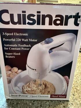Htm-3 Cuisinart Vintage 1995 Smart Power 3 Speed Electronic Hand Mixer - Tested