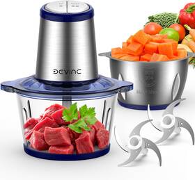 Jy-fc01 Devinc Processor Electric Chopper With 2 Bowls 8 Cup Sets Blades 50