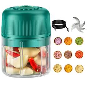 Disran 600390813909 Garlic Chopper Electric Portable Small Food Processor Mini Wireless Salad C