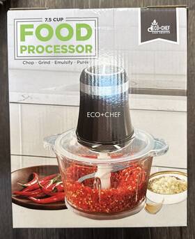 Ec-75cfp Eco Chef - 7.5 Cup Food Processor Grind Chop Emulsify Pur E