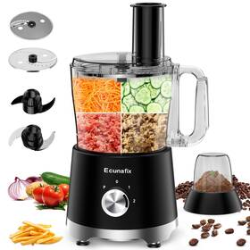 600w Ecunafix 797387365319 10-cup Food Processor Vegetable Chopper Bpa Free With 6.8oz Grinder St