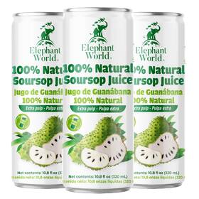 Elephant World 445057755764 100% Natural Soursop Guanabana Juice 10.8 Oz Pack Of 12 Sourso