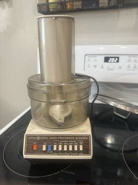 300w General Electric 8fp3 Food Processor-blender Pulse Function 6 Speeds