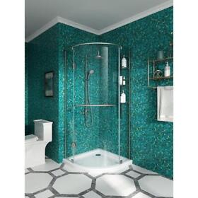 Gbsh132 Glacier Bay Shower Door Frameless Pivot Glass Acrylic In Satin Nickel 3-piece