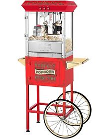 Great Northern Popcorn 10 Oz. Perfect Popper Machine With Cart Red
