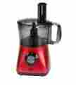 Ha33143r Kalorik Food Processor In Red Metallic Modern Interlocking Design 500 Watt