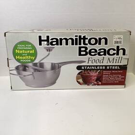 20611 Hamilton Beach Food Mill Stainless Steel #20611 Brand New In Box Dishwasher Safe