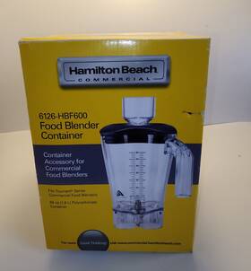 6126-hbf600 Hamilton Beach Commercial Grade Food Blender Container.# Open Box