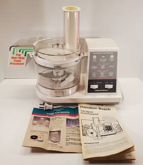 714w Hamilton Beach Dual Speed Food Processor With Attachments Model Tested