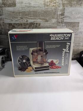 717al Hamilton Beach Vintage Scovill 1 Speed Food Processor Model Almond New