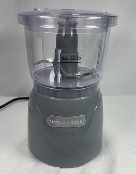 72740g Hamilton Breach Beach 3-cup Stack And Press Food Chopper - Gray 72740 Compact Vegetabl